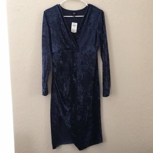 Blue velvet dress